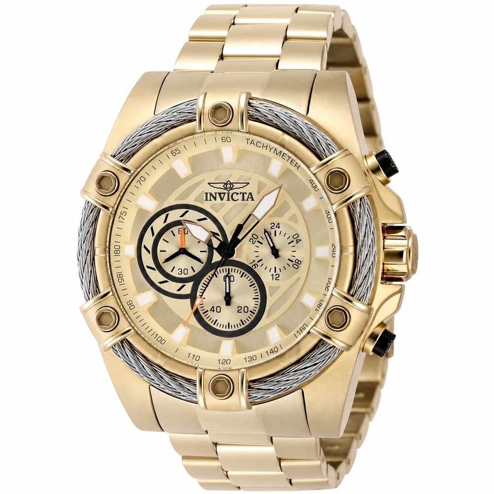 NEW Invicta Bolt Ace Men's Watch  52mm. Gold (48866) Yellow Diver Box Included
